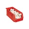 Global Industrial Storage Bin, Plastic, Red, 4 in H 269688RD - alternate 2